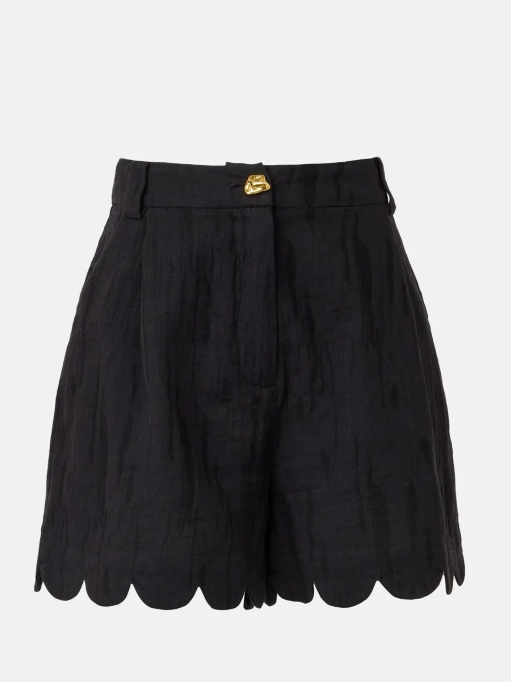 Hofmann Copenhagen Petra Shorts Black Scallop Hem Size 40 RTR